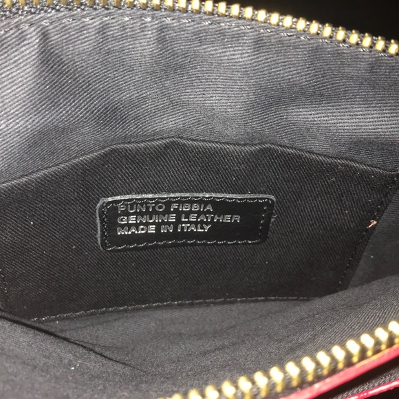 Punto Fibia leather python pouch wristlet NWT - Picture 6 of 8